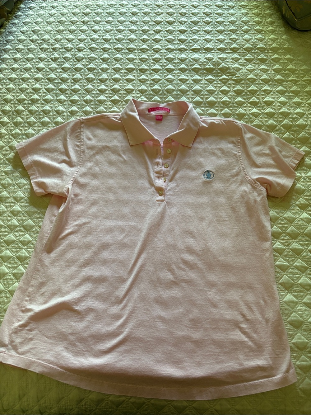 Peter Millar Pale Pink Polo with Branded Neck Label